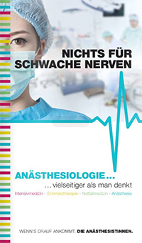 Flyer für Nachwuchsanästhesistinnen und -anästhesisten